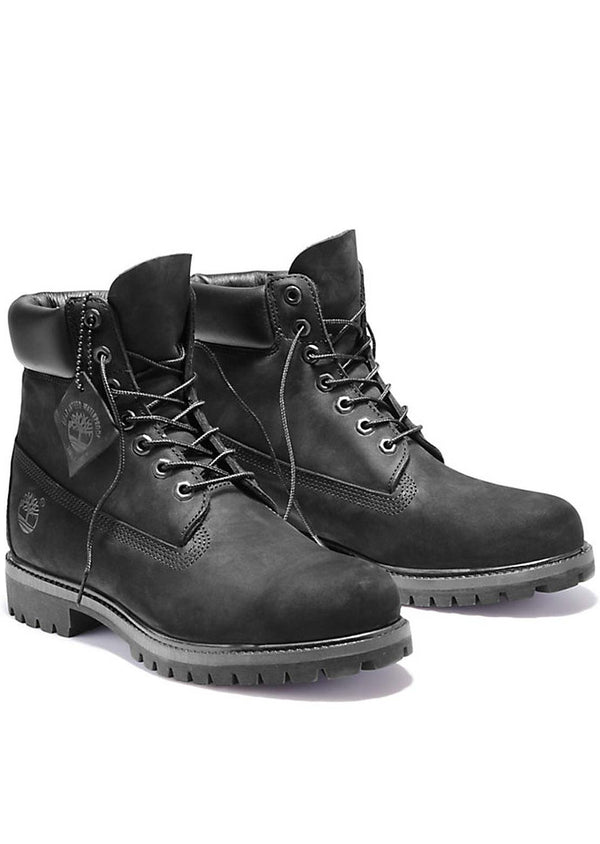 timberland mens 6 inch premium boots black