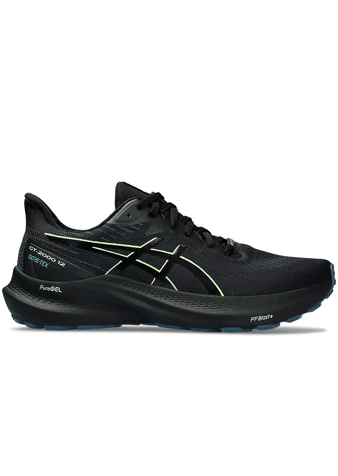 Asics Men&#39;s Gt-2000 12 Gore-Tex Running Shoes Black/Illuminate Green