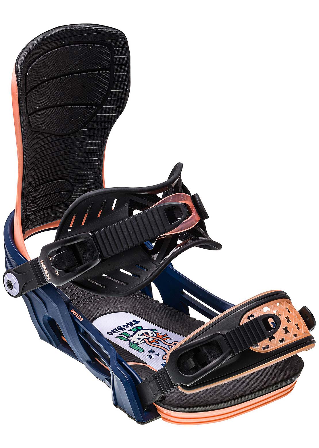 Bent Metal Unisex Stylist Snowboard Bindings Orange/Blue