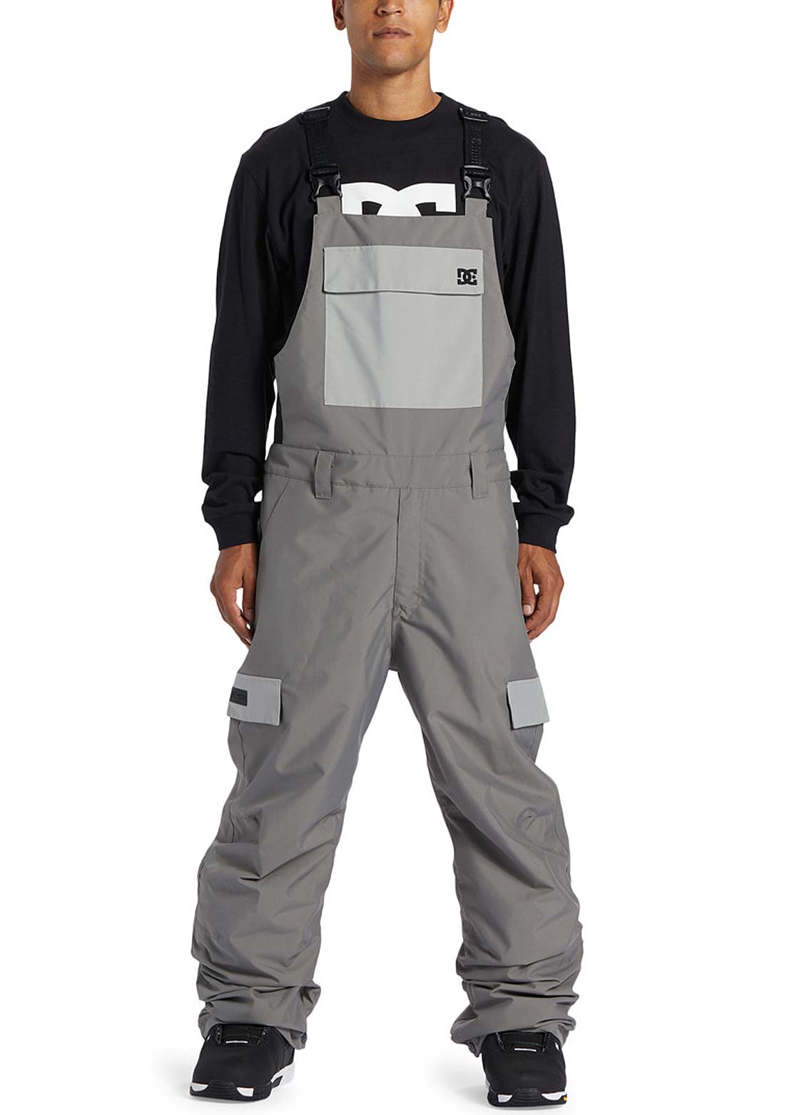 DC Men&#39;s Docile Bib Pants Pewter