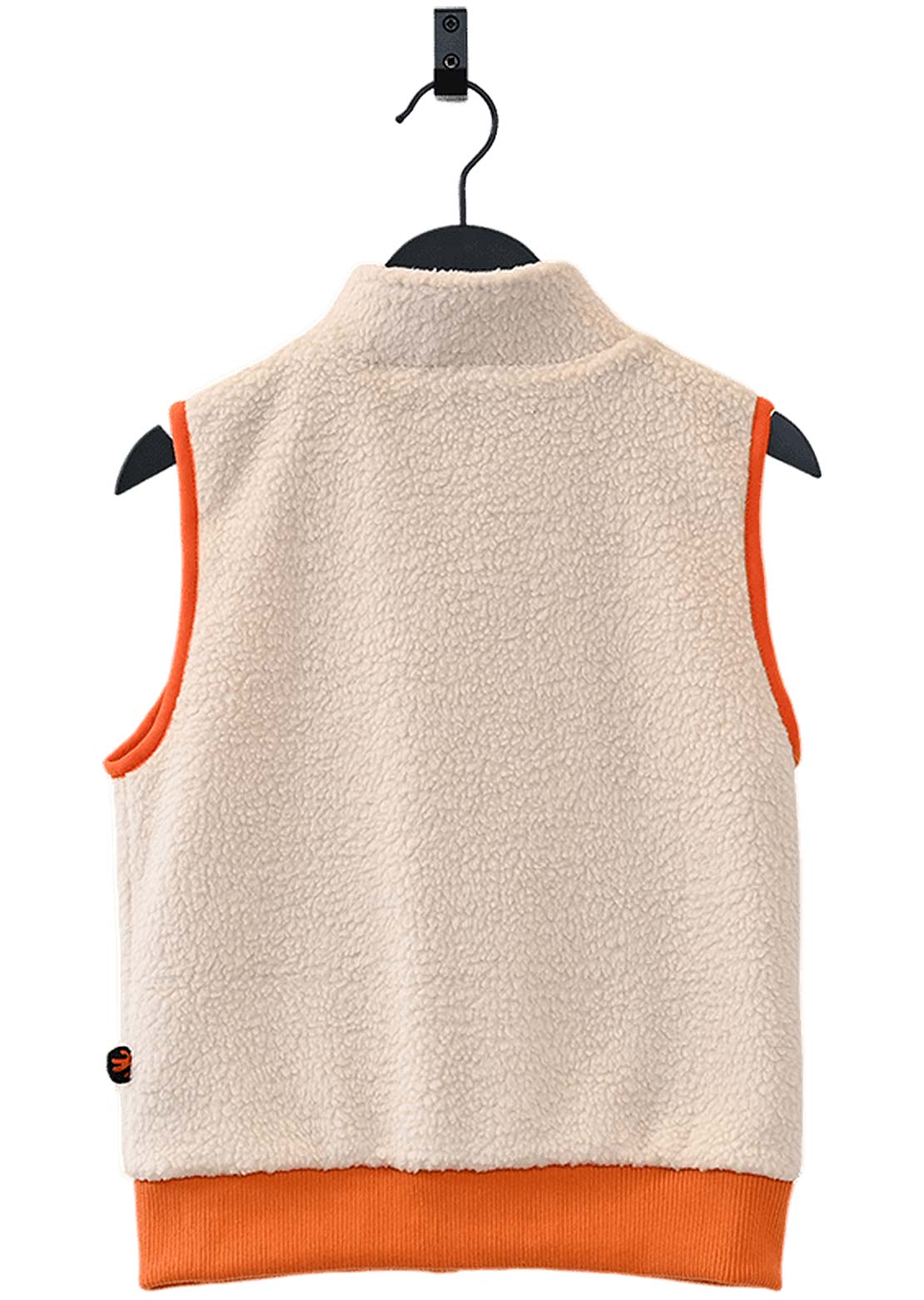 Ducksday Junior Teddy Fleece Bodywarmer Ecru/Orange