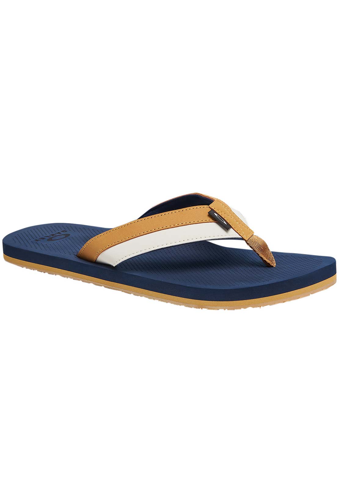 Oakley Men&#39;s Burke Flip Flop Sandals Team Navy/Light Curry