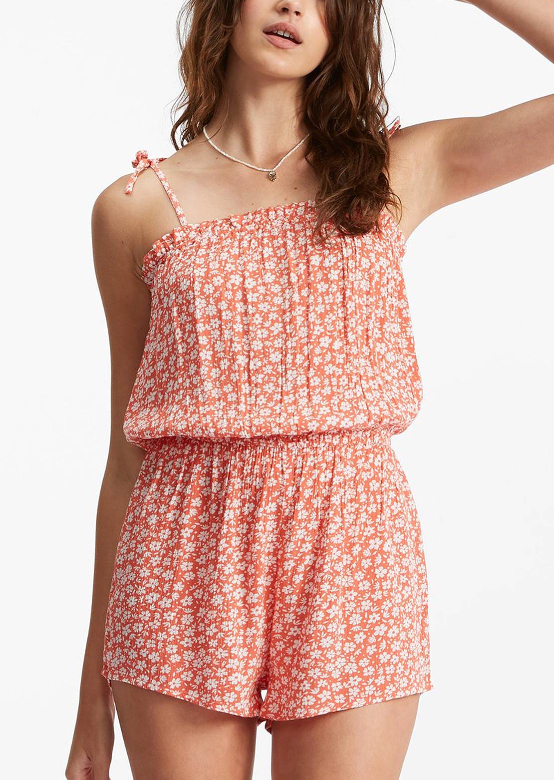 Billabong Women&#39;s Yours Truly Romper Rose Clay