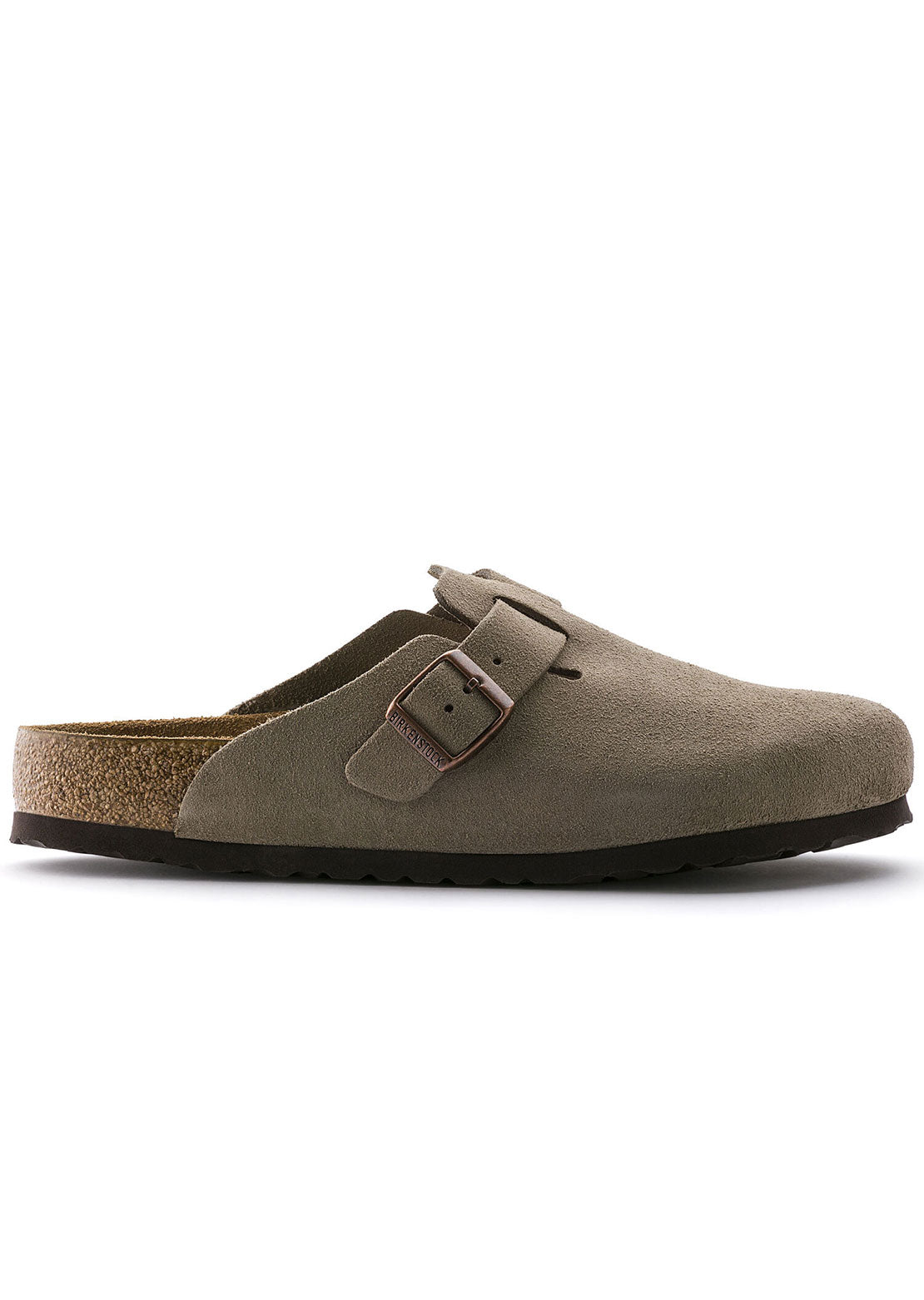 Birkenstock Boston Soft Suede Narrow Footbed Taupe