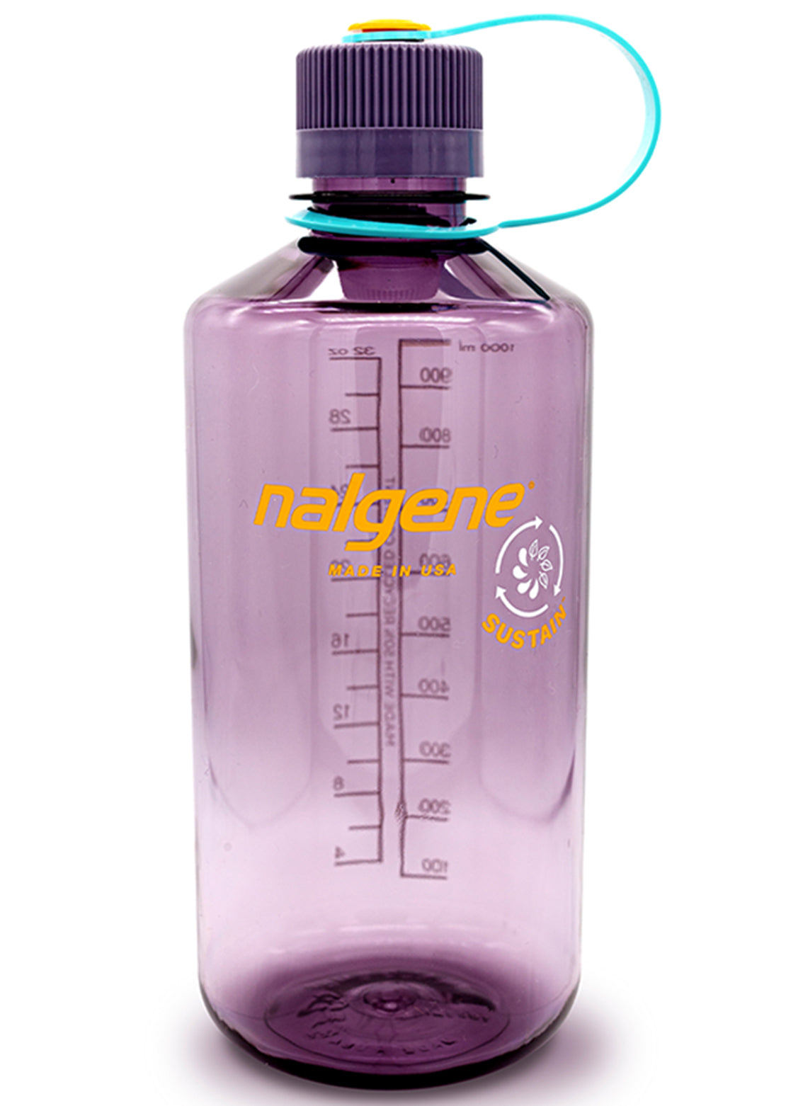 Nalgene Sustain 32 oz Narrow Mouth Loop Top Bottle Aubergine