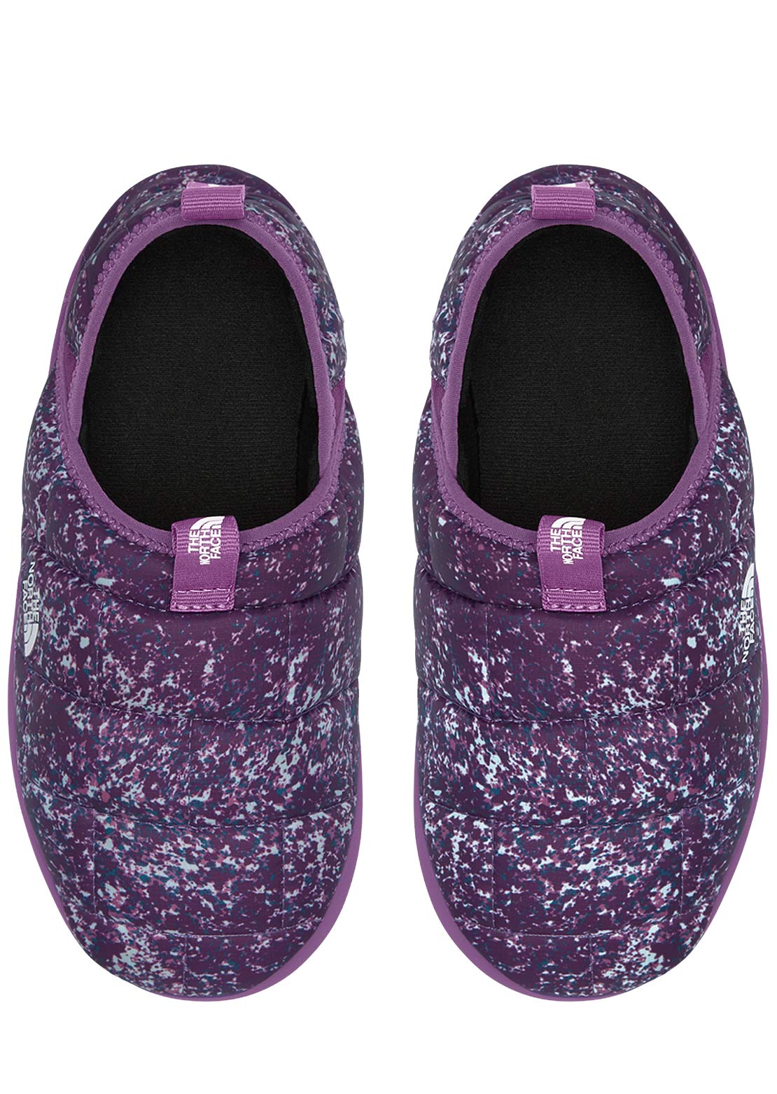 The North Face Junior ThermoBall Traction Mule II Slippers Gravity Purple Paint Spots Print/Gravity Purple