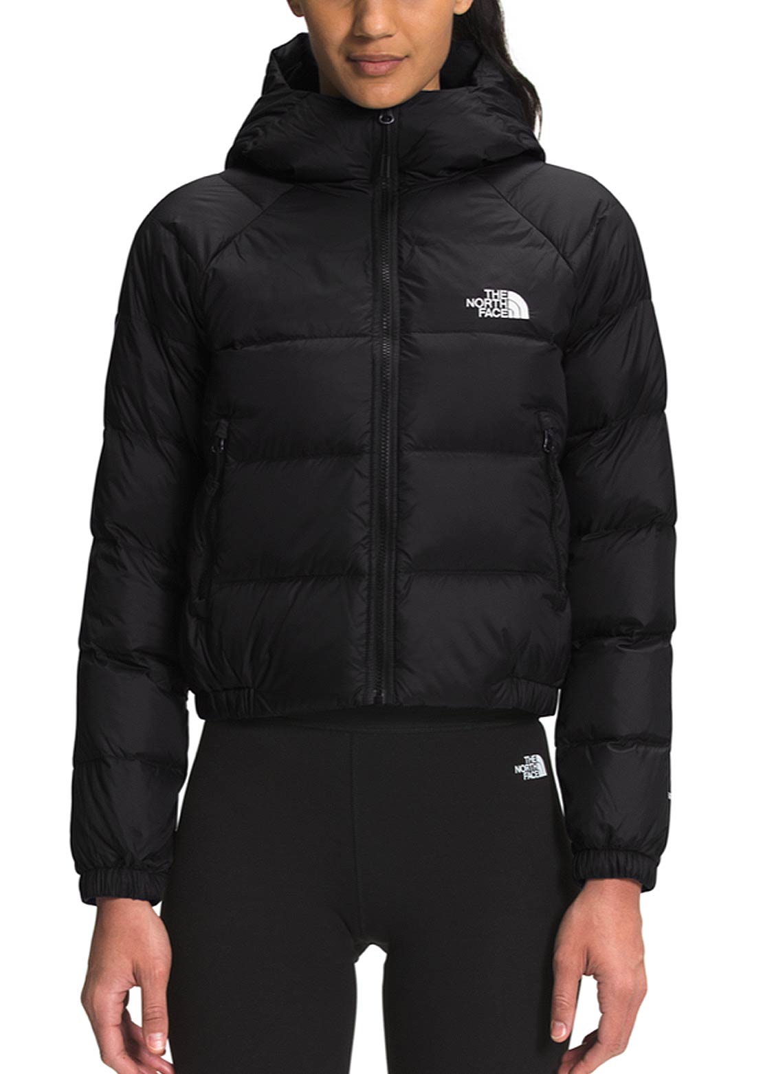 Black north face puffer jacket womens online