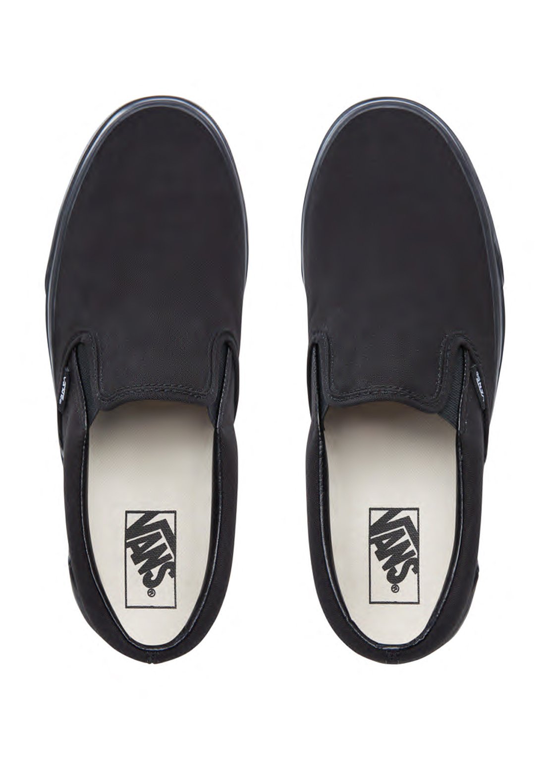 Vans Classic Slip-On Shoes Black/Black VN000EYEBKA Top View