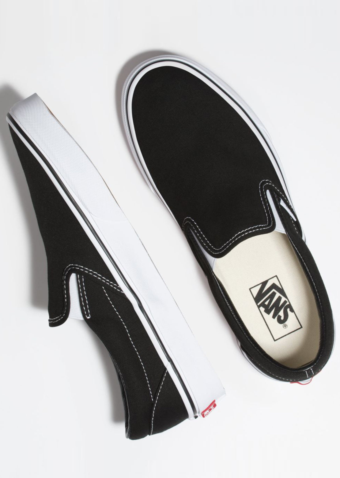 Vans Classic Slip-On Shoes Black VN000EYEBLK Top View