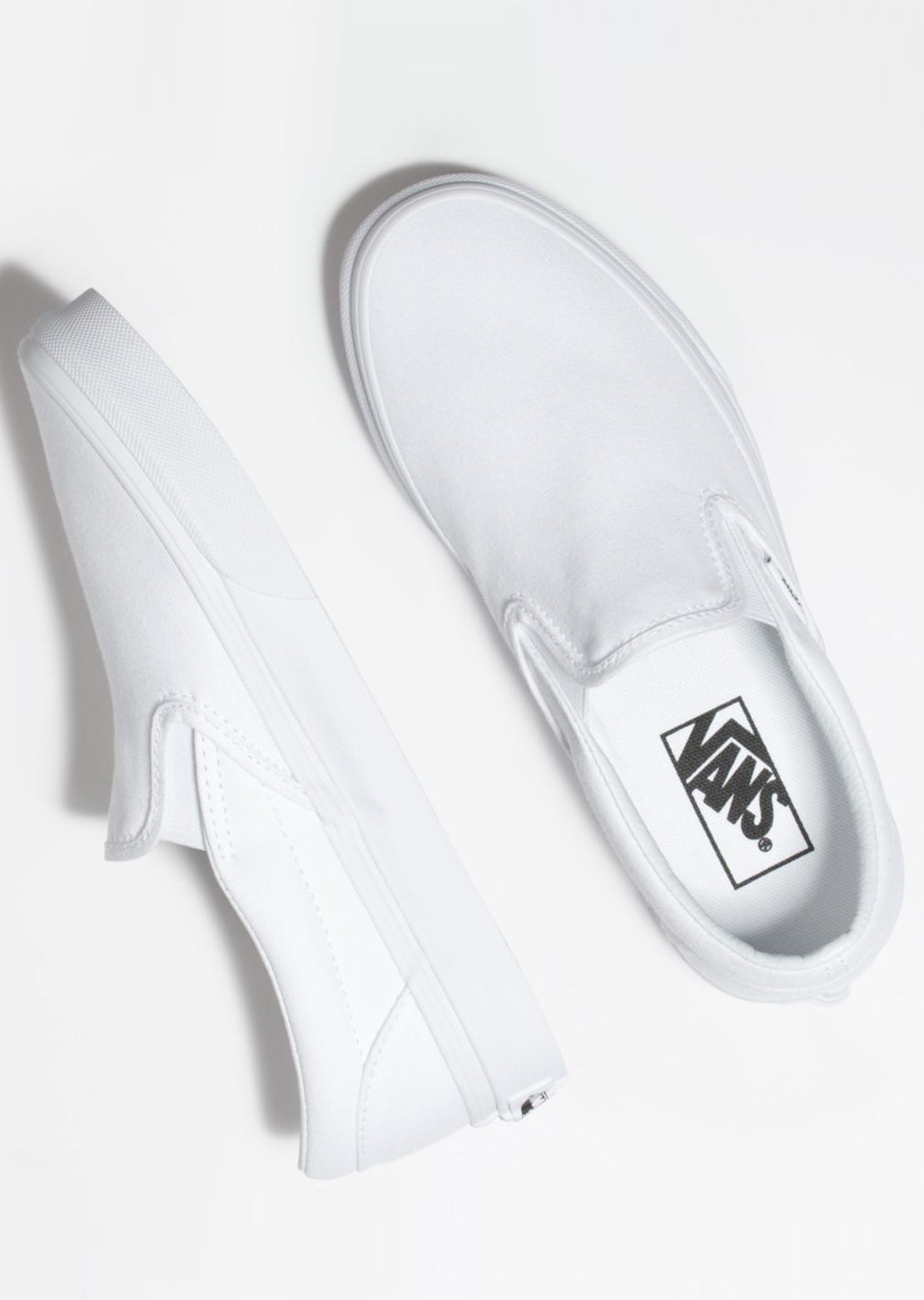 Vans Classic Slip-On Shoes True White VN000EYEW00 Top View