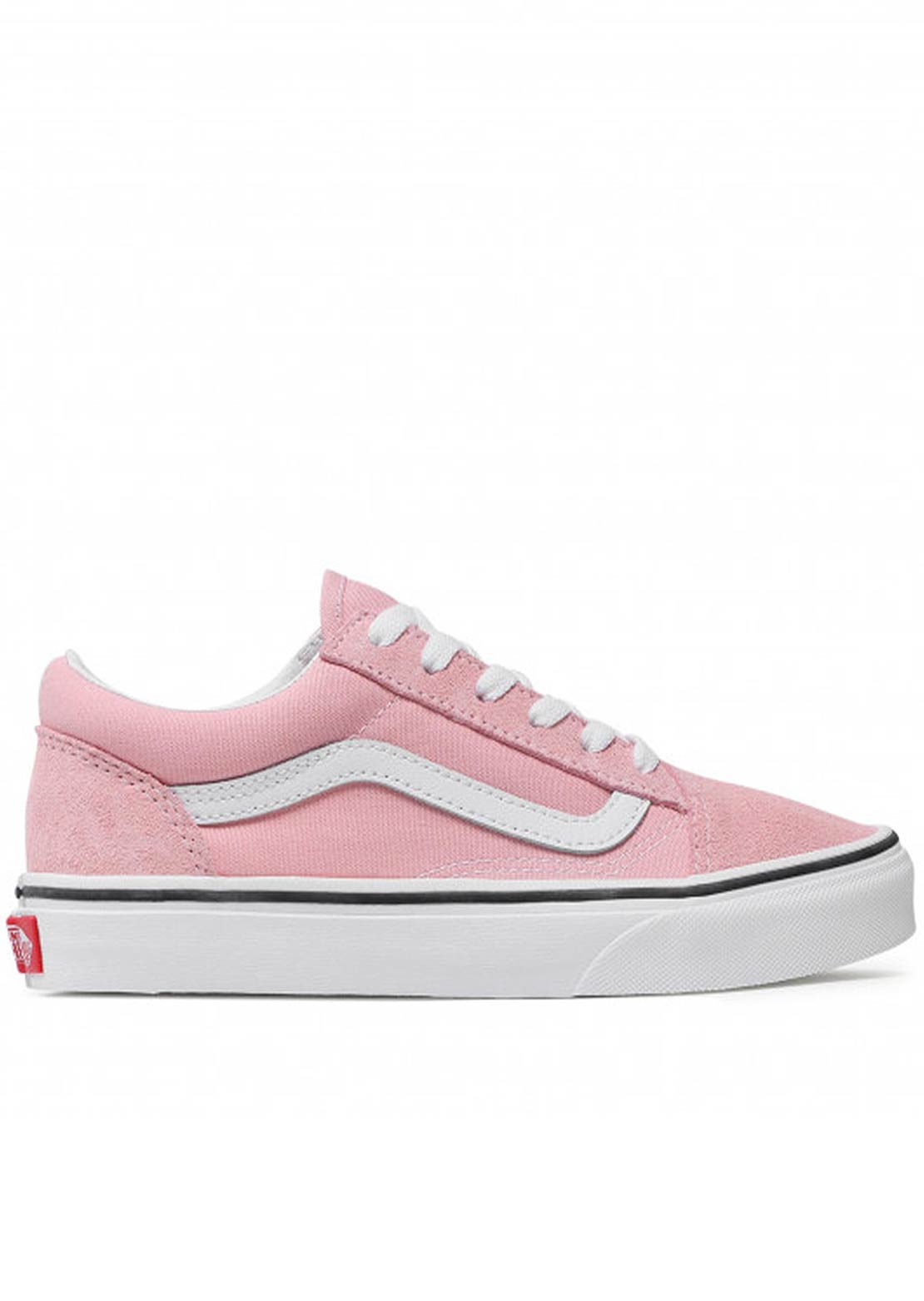 Pink and white 2025 vans shoes