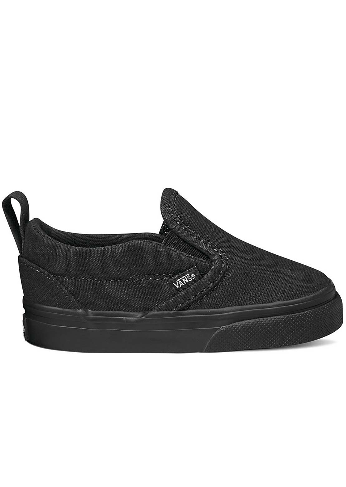 Black leather shop vans toddler