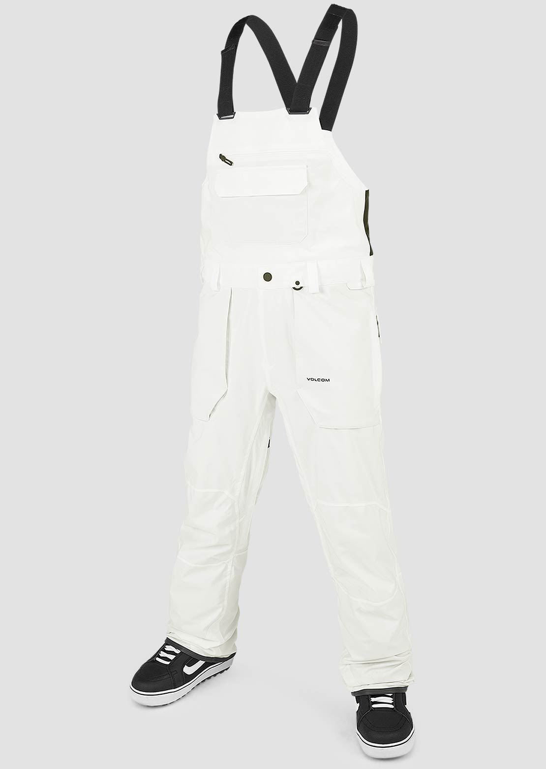 Volcom Men&#39;s Roan Bib Overall White